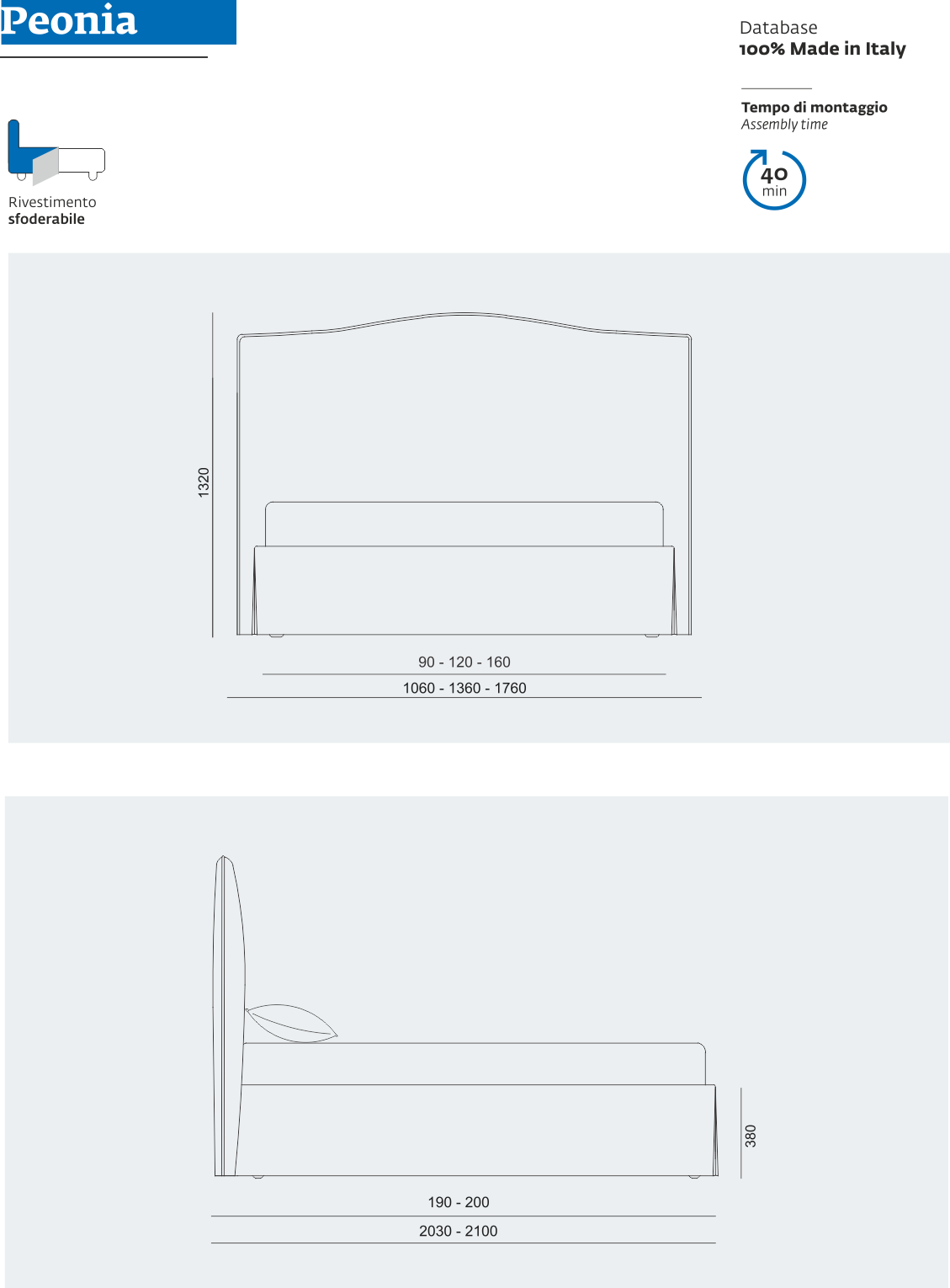 Peonia / Ντυμένο Κρεβάτι Noctis - sofa-bed-futon 