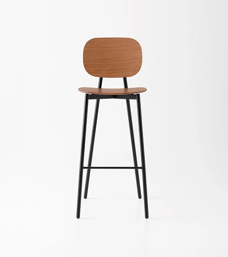 TATA YOUNG VENEERED Σκαμπό ξύλο-μέταλλο Pointhouse