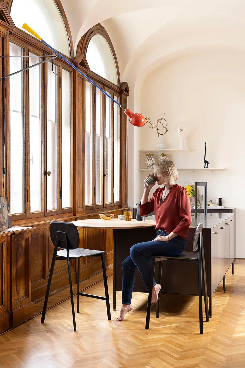 TATA ξύλινο σκαμπό νησίδας Pointhouse