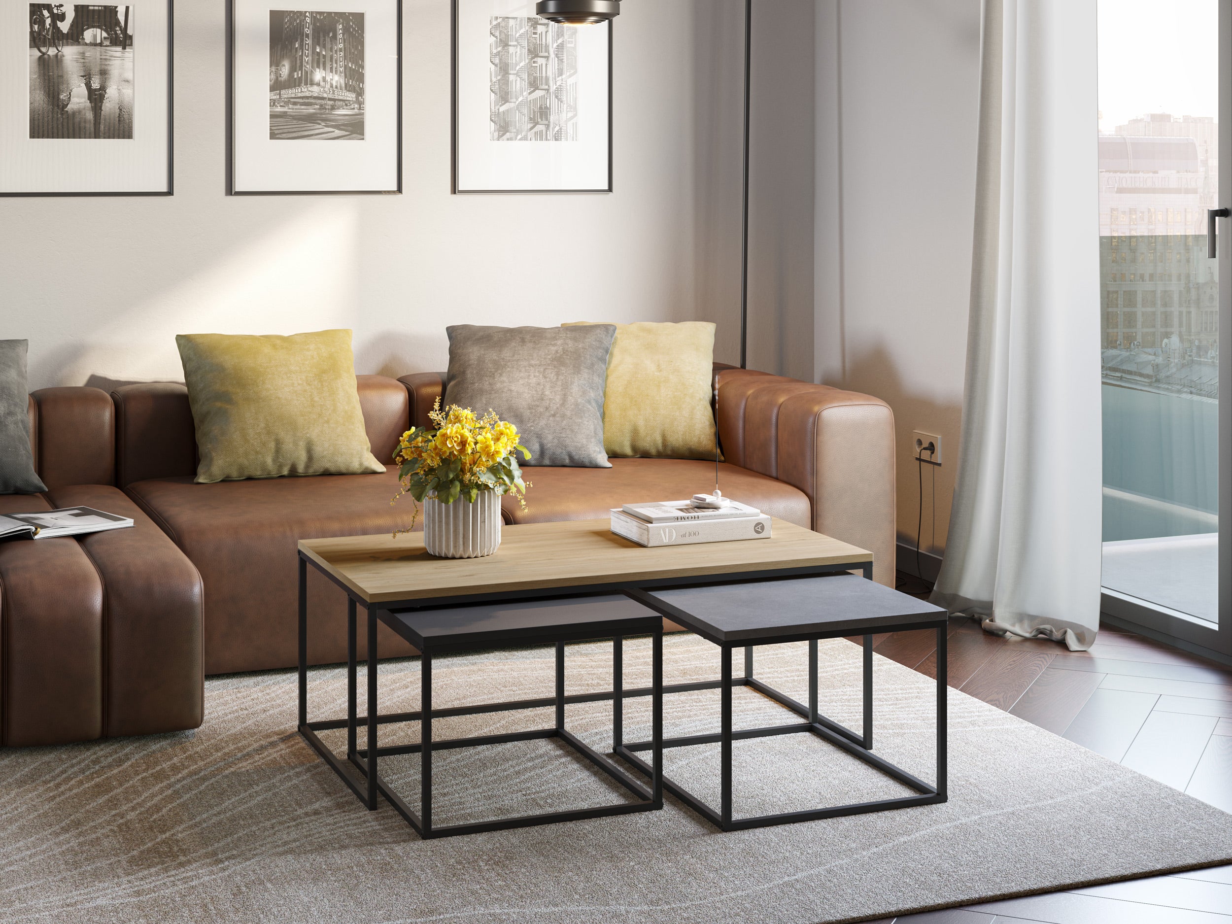 Camelia / Τραπεζάκι Σαλονιού Σετ - sofa-bed-futon 