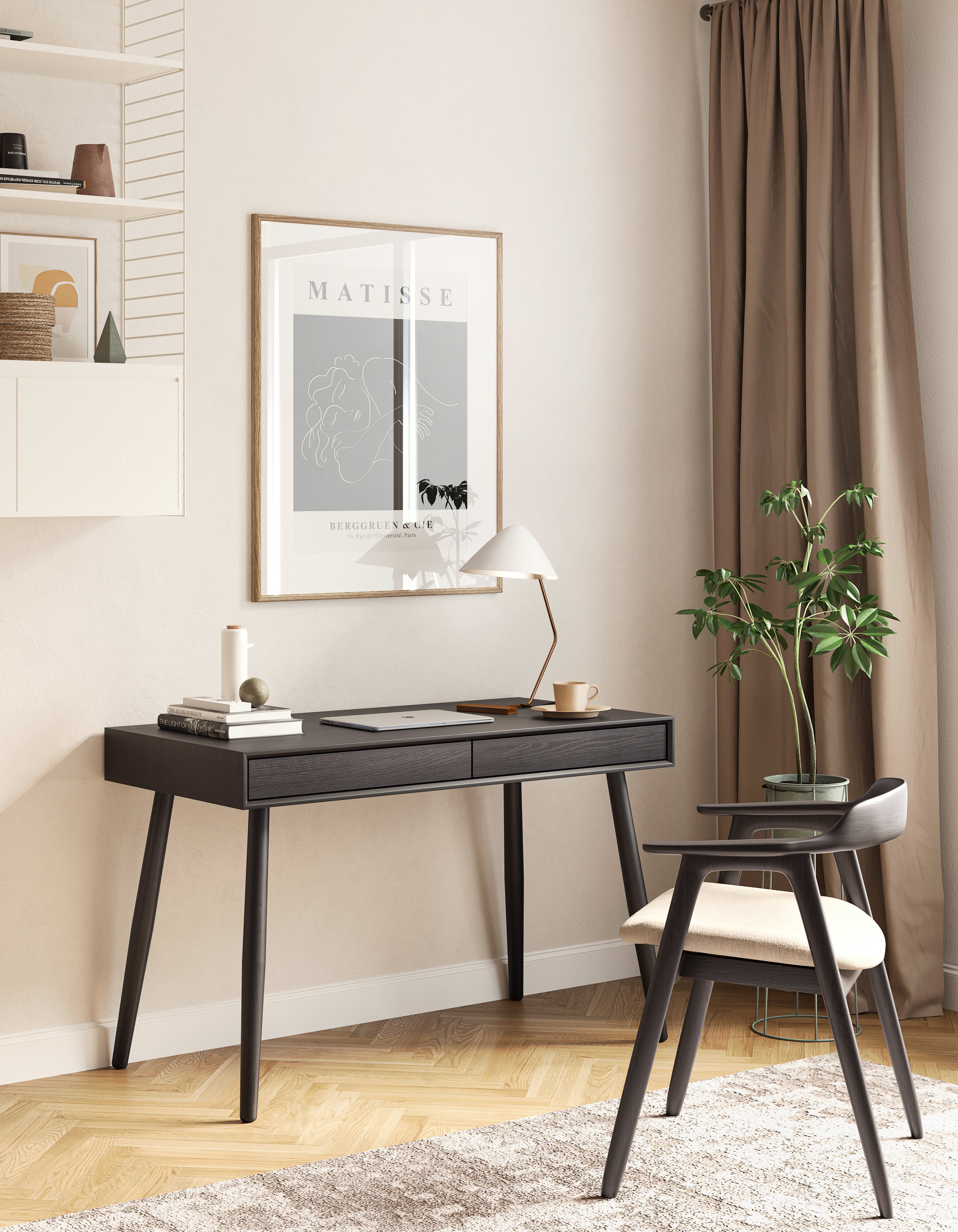 Wilson Desk Oak / Γραφείο με 2 συρτάρια