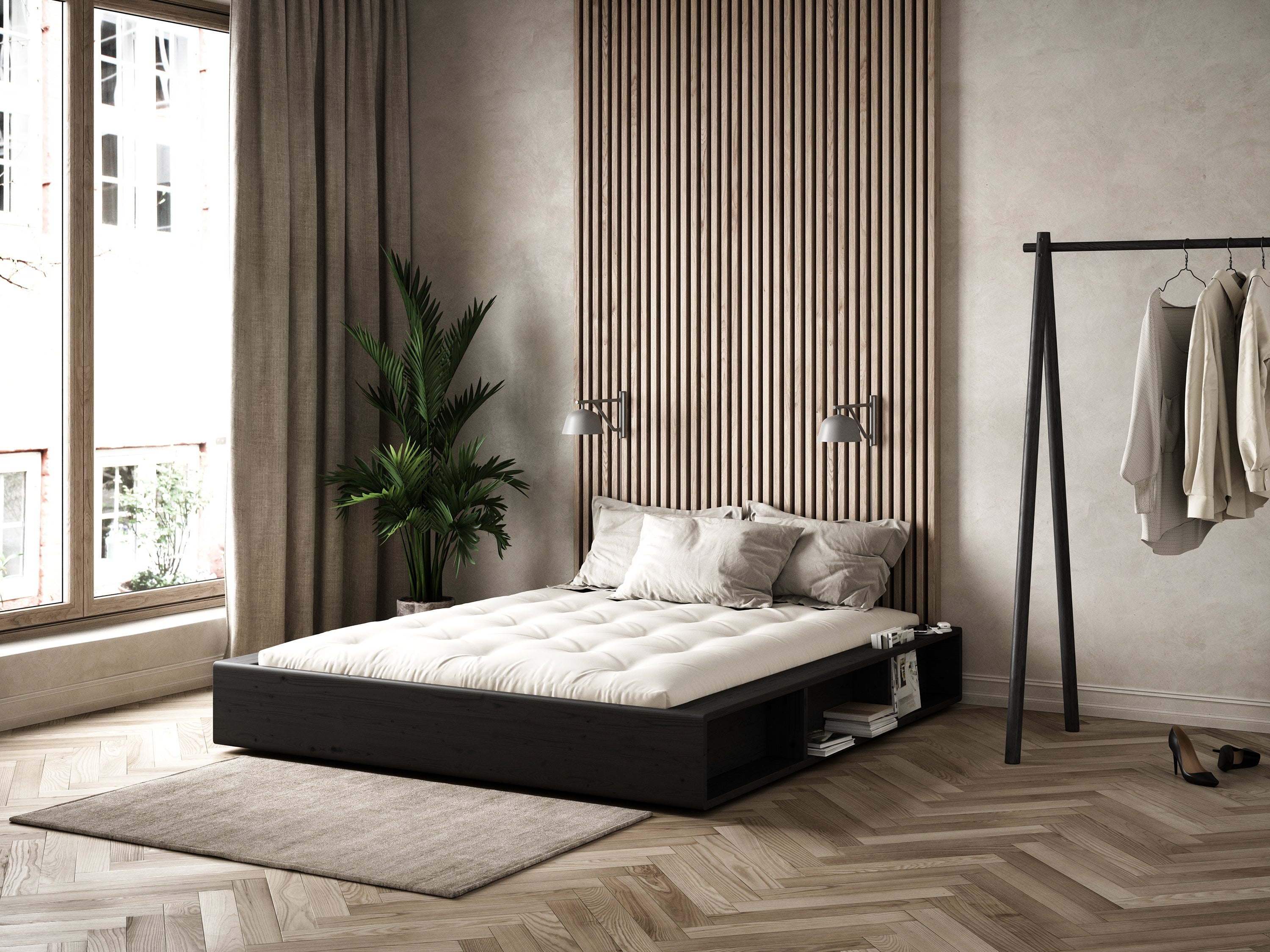 ZIGGY BED KARUP DESIGN ΙΑΠΩΝΙΚΟ ΚΡΕΒΑΤΙ ΜΕ ΡΑΦΙΑ