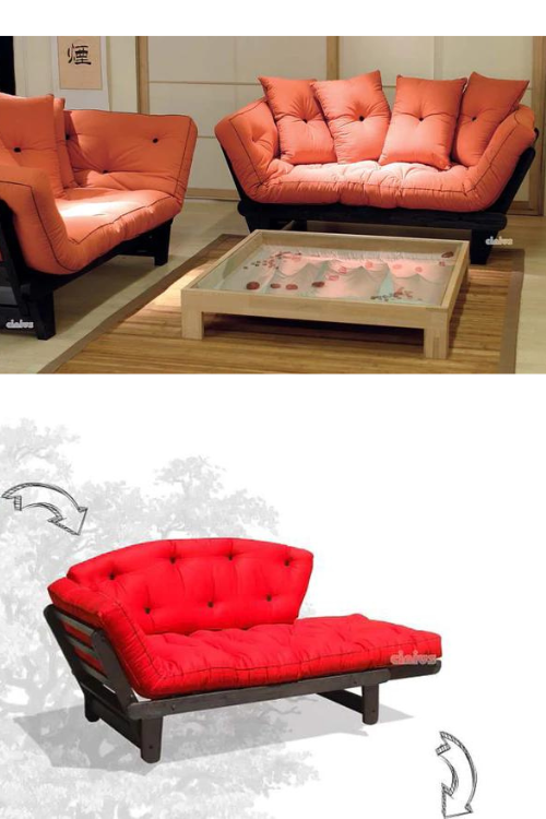 SOLE futon sofa-bed 3 seater / Τριθέσιος καναπές-κρεβάτι φουτόν
